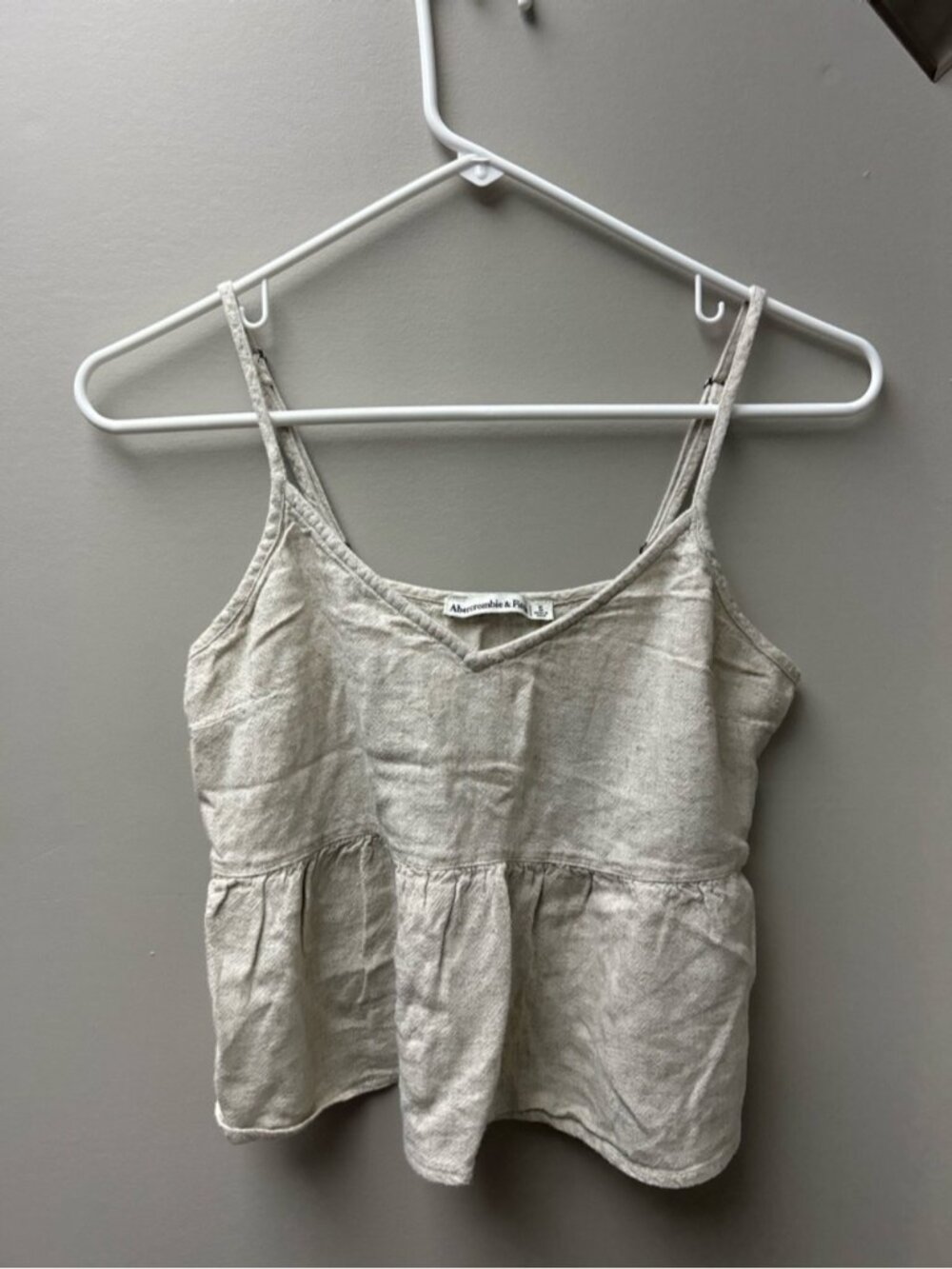 Abercrombie & Fitch Women’s Linen Blend Babydoll Flowy‎ Tank Top